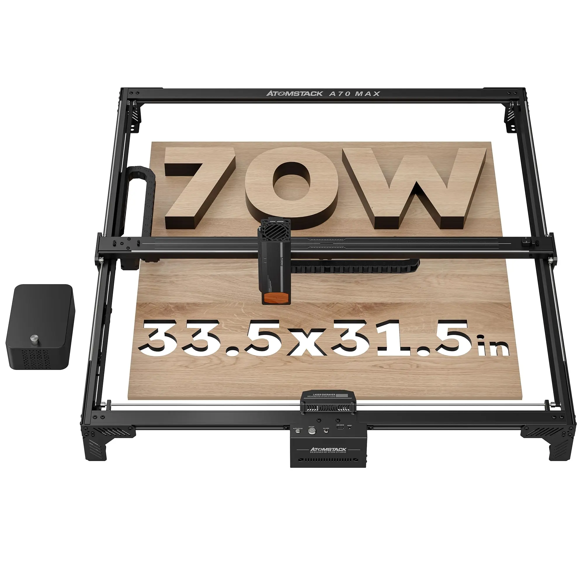 800*850mm 400mm/s Auto-Focus ATOMSTACK X70 A70 Max 70W Laser Engraving and Cutting Machine for Wood Metal Ceramics DIY Projects