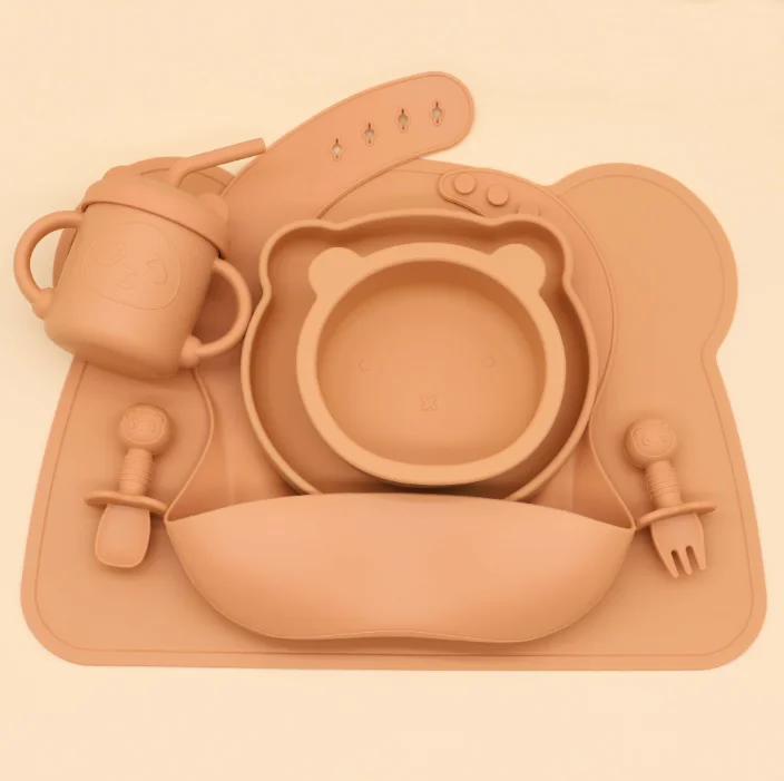 BPA Free Non Slip Stay Put Suction Plate Table Mat Toddler Dinner Baby Silicone Placemats