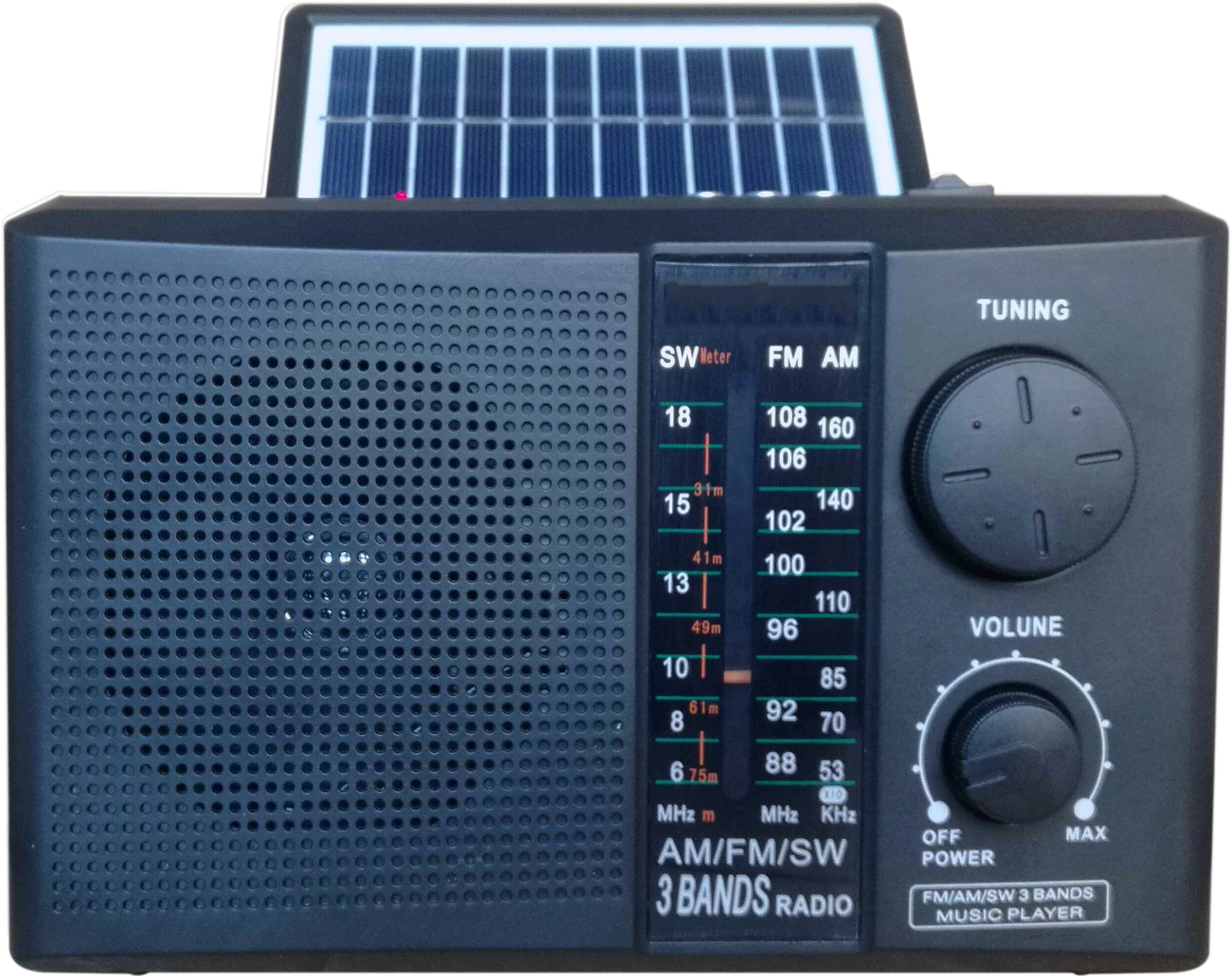High quality Solar power AM/FM/SW 3 band Radio