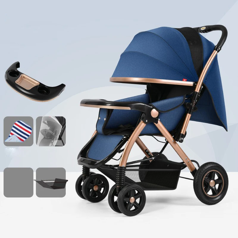 2023 Hot multi-functional baby stroller, bidirectional portable child stroller with storage rack suitable for 0-3 years old