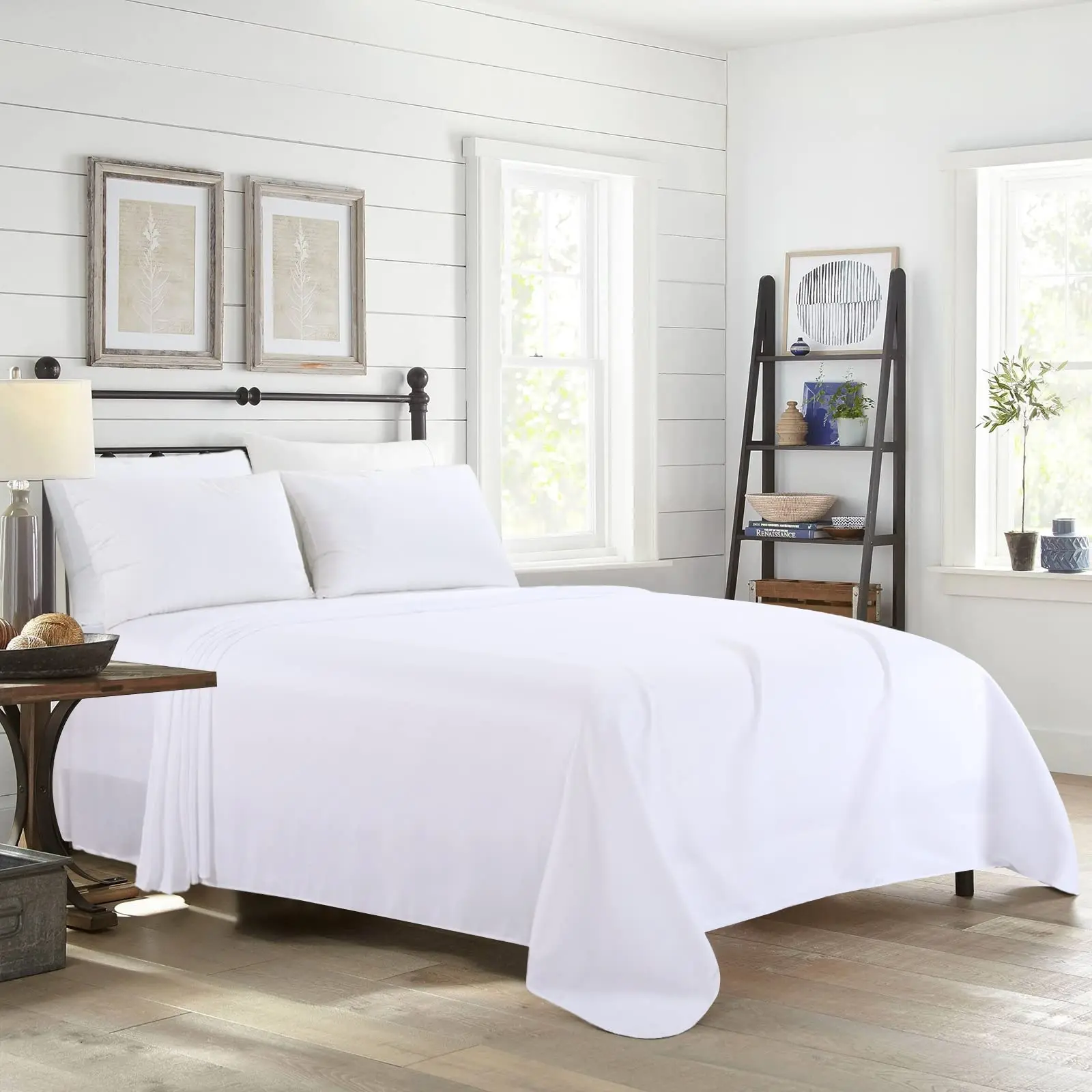 Nantong Factory Price 100% Cotton Bedding Set White For Hotel High Quality Duvet Cover 4pcs Linens Solid Color