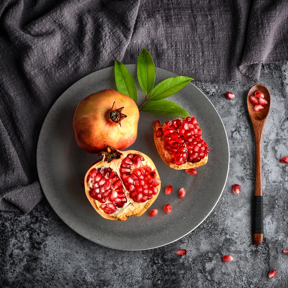 LIHONG Stainless Steel Retro Snowflake Gray Tableware Knife/Fork/Spoon/Bowl/Saucer/Plate/Bone Dish/Cup