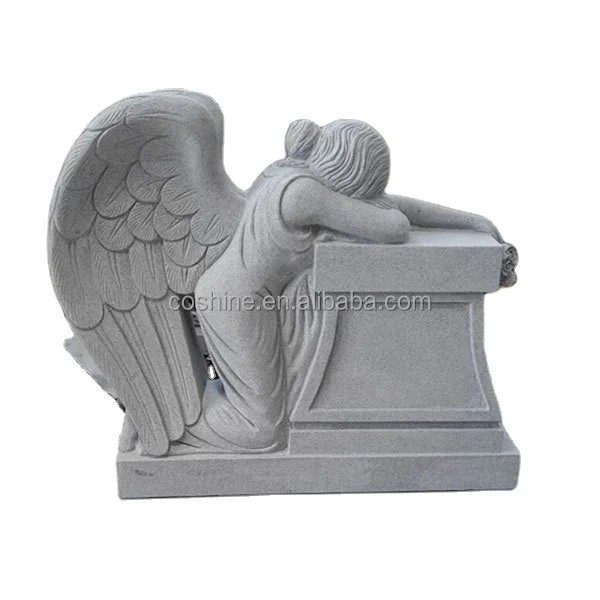 Angel Statue Headstone Granite Bench Tombstone and Monument Carvings Sculpture
