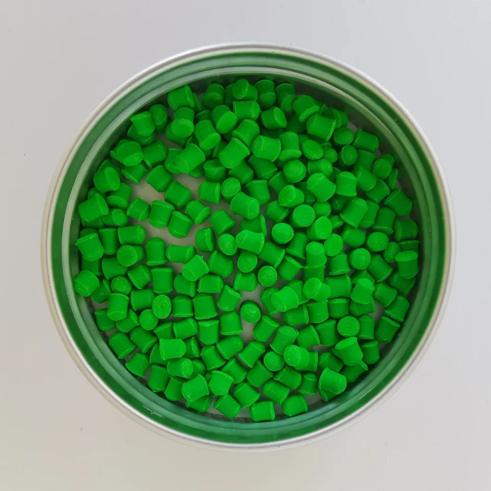 
High Coloring and Showy Appearance FLuorescence Color Msterbatch for EVA Foaming Materials with Fluorescent and Metal Effect 