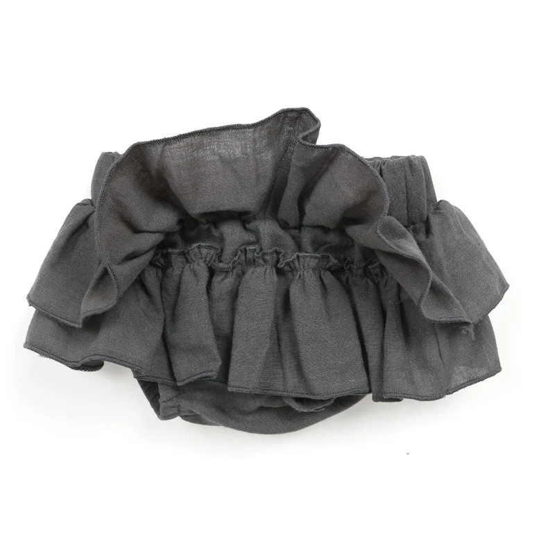 
Boutique Infant Toddler Clothing Ruffled Underwear Baby Wholesale Bloomers Baby Clothes Linen Bloomers 