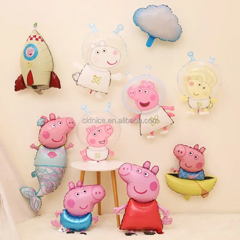Nice Genuine Peppa-Pig George Balloon 5 Piece Package Aluminum Foil Balloon For Baby Birthday Party Decoration