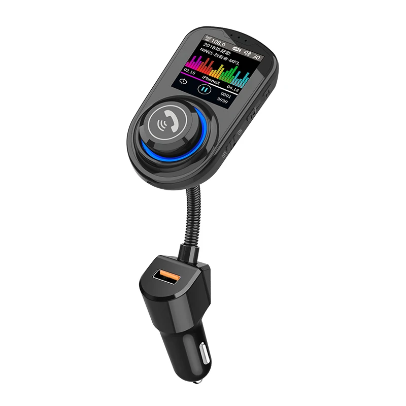 FM-трансмиттер BT автомобильный комплект громкой связи Автомобильный MP3-плеер Поддержка воспроизведения песен в папке TF-карты U-диск