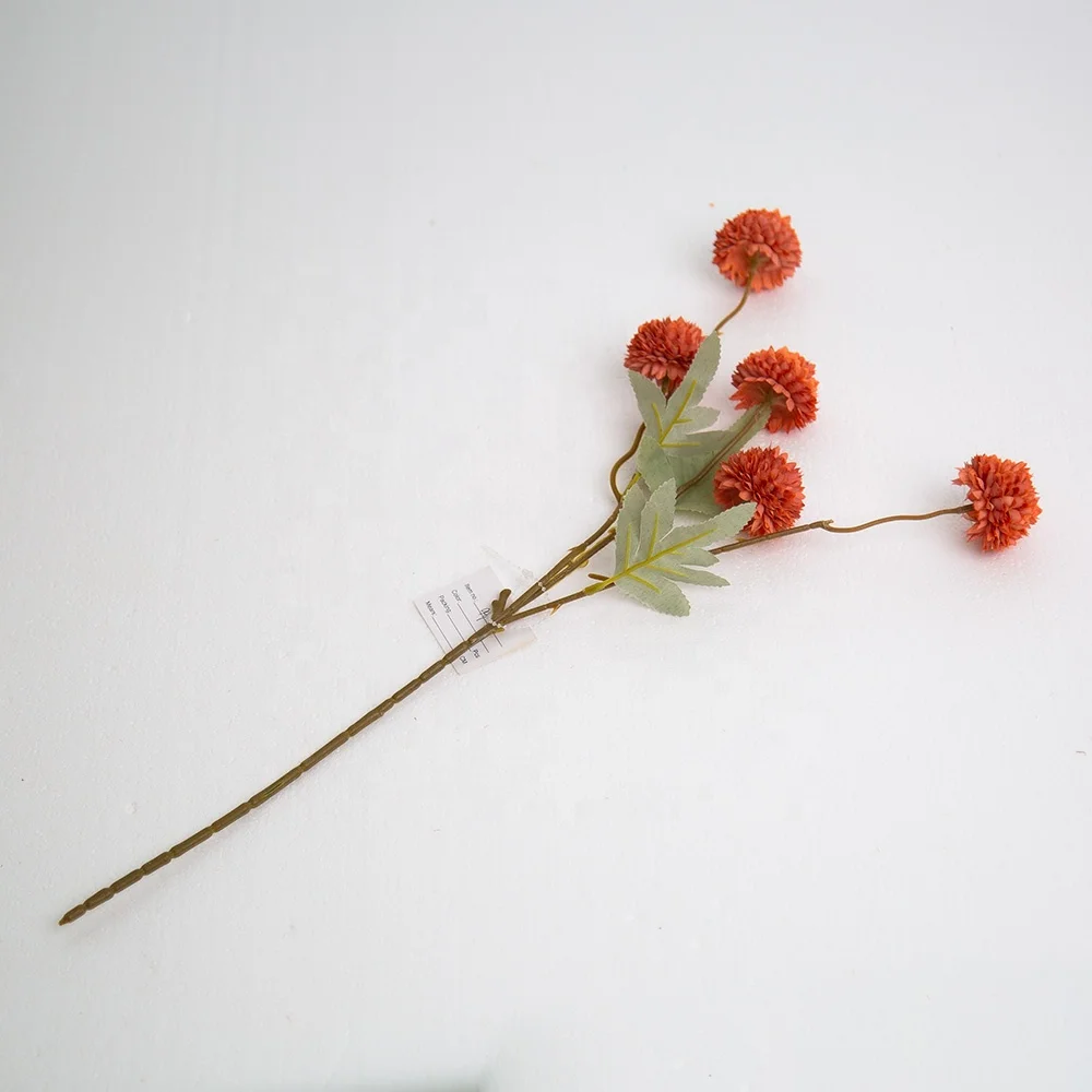 FC-YL02 artificial 3 heads chrysanthemum wedding hall decorative flower row simulation prickly guide decorative chrysanthemum