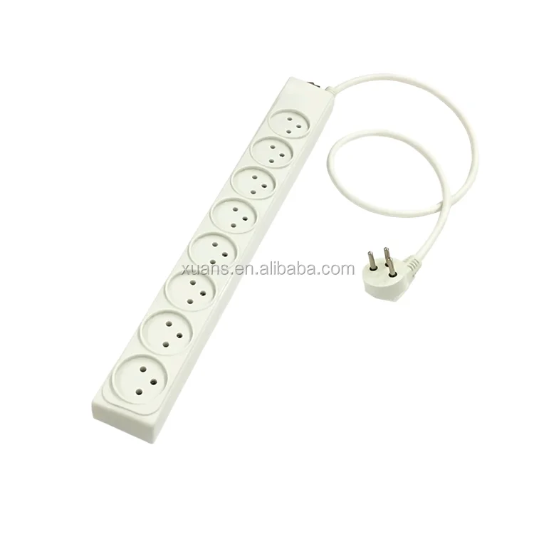 
SII standard Israel 8 outlet power strip 16A 250V extension socket with Israel plug for home office 