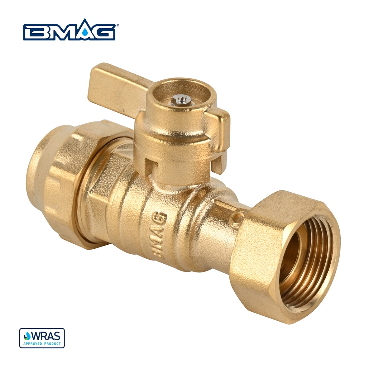 BMAG WRAS 1/2inch DN15 OEM Factory Straight Type Lockable Anti Theft Lockable Brass Ball Valve Water Meter Lock Valve