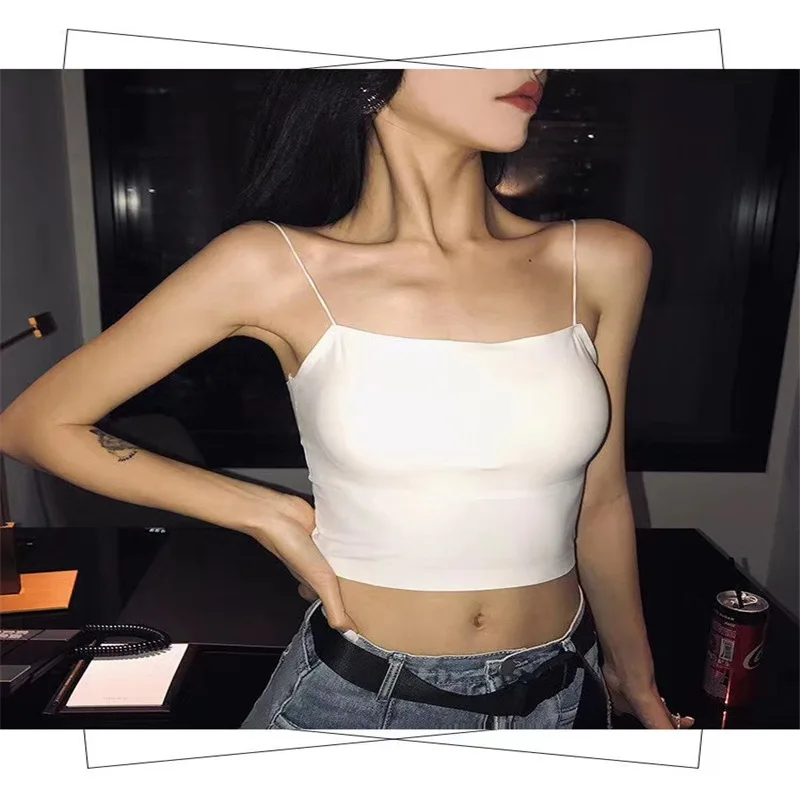 summer Ice silk fabric bralette no steel ring girls no bound feeling cheap women tube top bra chest wrap bra women camisole