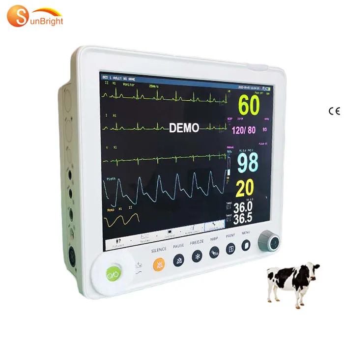 CE high Quality MultiParameter Sun-601S Ecg Veterinary vitals signs machine