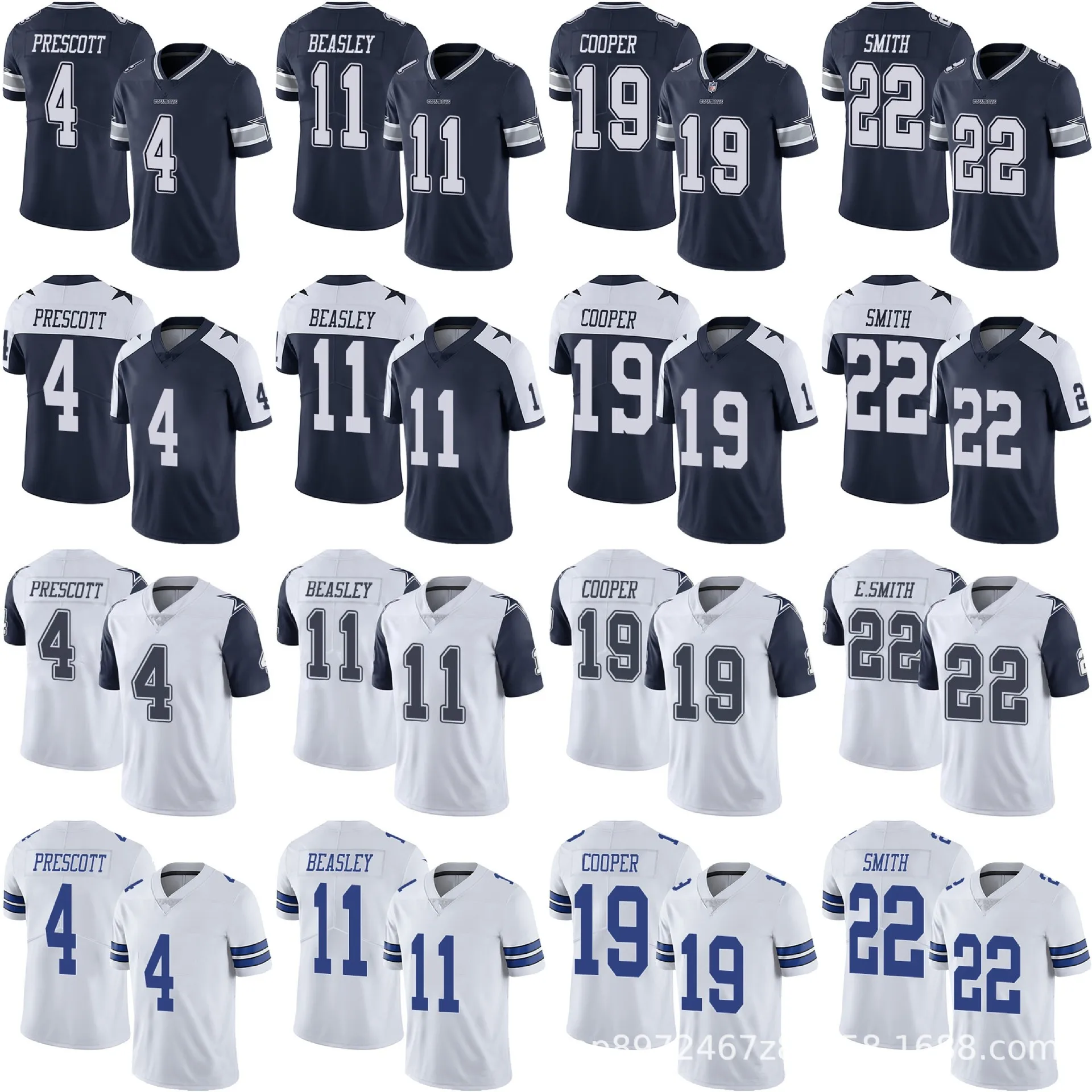 Blue Dual Stars NWT Cowboys Micah Parsons #11Micah Parsons #22 Emmitt Smith