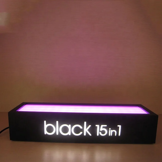 Customize design  Acrylic Lighted Cosmetic Display Counter Stand Holder  for Retail Store