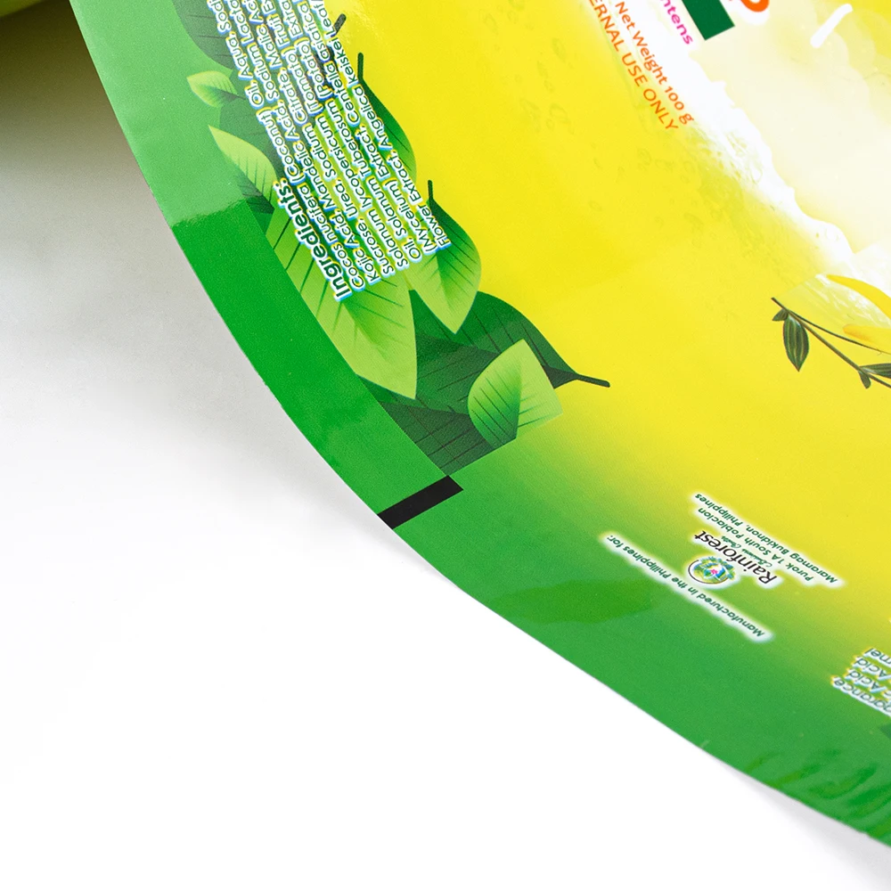 Anti Acid PET/PA/PE Cosmetic Cream Soap Travel Sample Packaging Sachet PET/VMPET/PE Laminated Aluminum Foil Shampoo Film Roll