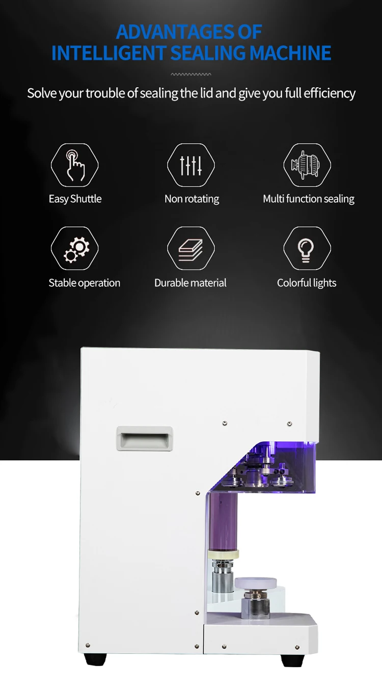 Automatic Pet Cup Sealing Machine Can Seamer Machine Beverage Soda Aluminum Egg Waffle Maker Plastic Plates Sealer 30pcs/min