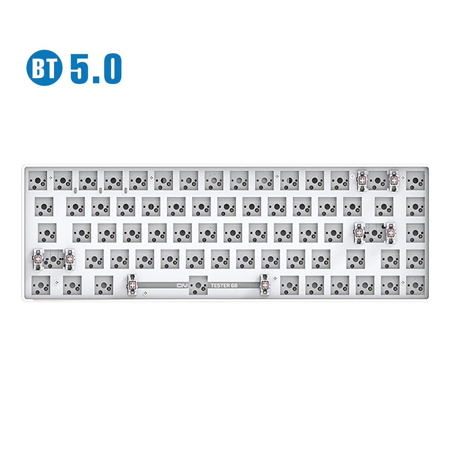 Dual-Mode BT 5.0 Wireless 2.4g CIY Hot Swap DIY Switch Tester 68 Key Mechanical Keyboard Kit