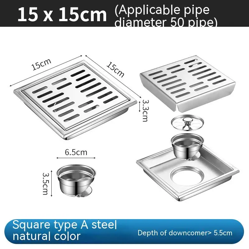 High quality hair catcher drainage backflow preventer anti-odor floor drain for bathroom