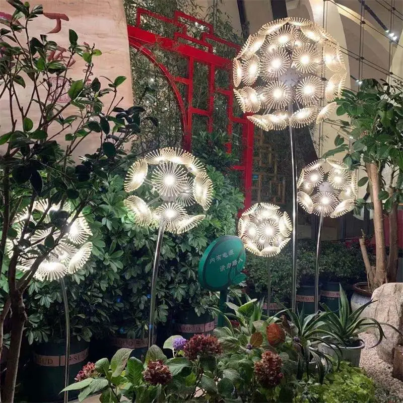 Wholesale Portable Modern Design Outside Ground Lighting Customized Street LED Motif Decorations Flower Table Lamp