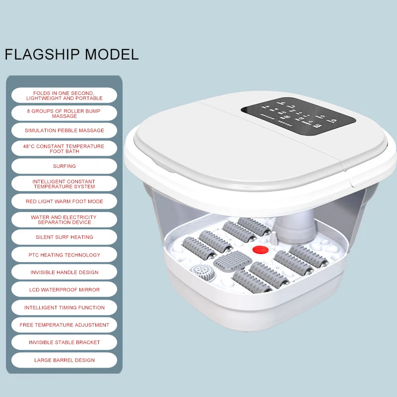 Water Temperature Control Relieve Feet Muscle Pain Foot Spa Massager Bath with Heat