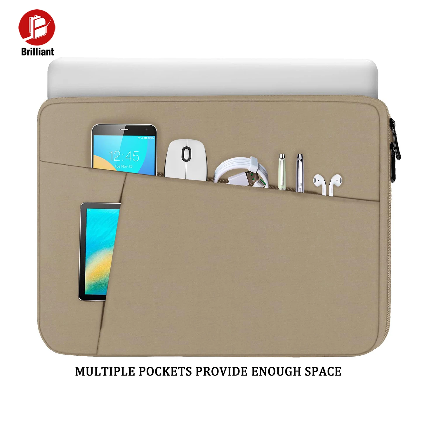 15.6 Inch Laptop Sleeve Shockproof Protective Computer Cover Front Pocket Briefcase Handbag For HP Dell Acer Asus