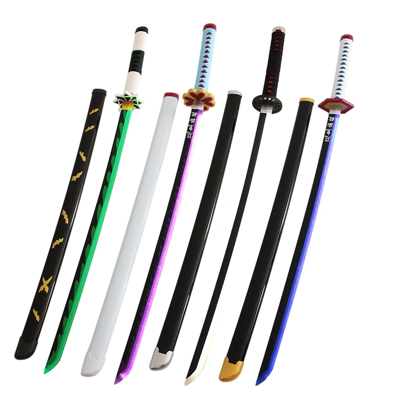 Luminous Wooden Plastic Demon Slayer Sword 104CM Led Cosplay katana Sword Toy
