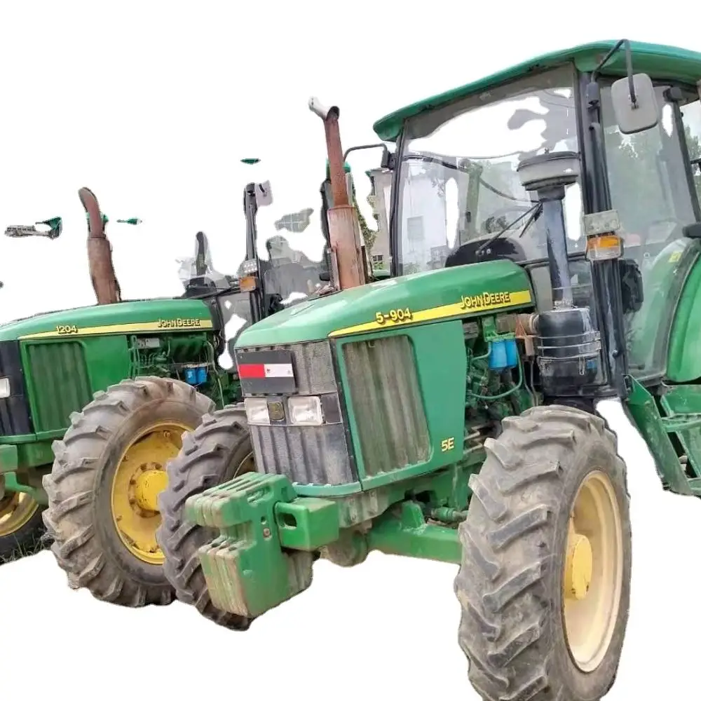  Оригинальный б/у трактор John Deer 5E-904 90hp ферма 4wd для