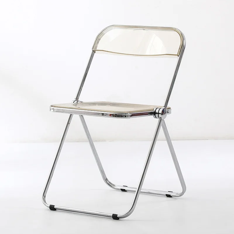 Hot Sale Modern Transparent Acrylic Outdoor Folding Chair Plastic Chairs With Metal