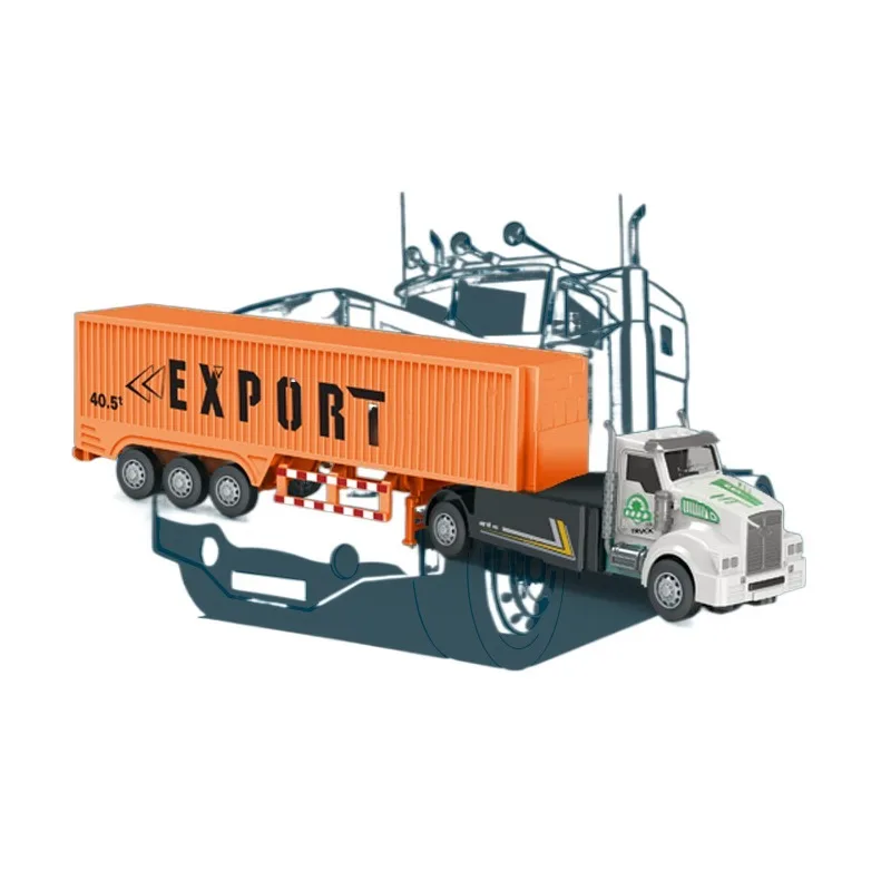 1:36 diecast model truck metal toy fuel tank car oil transporter and trailer top quality engineering vehicle China manufacturer