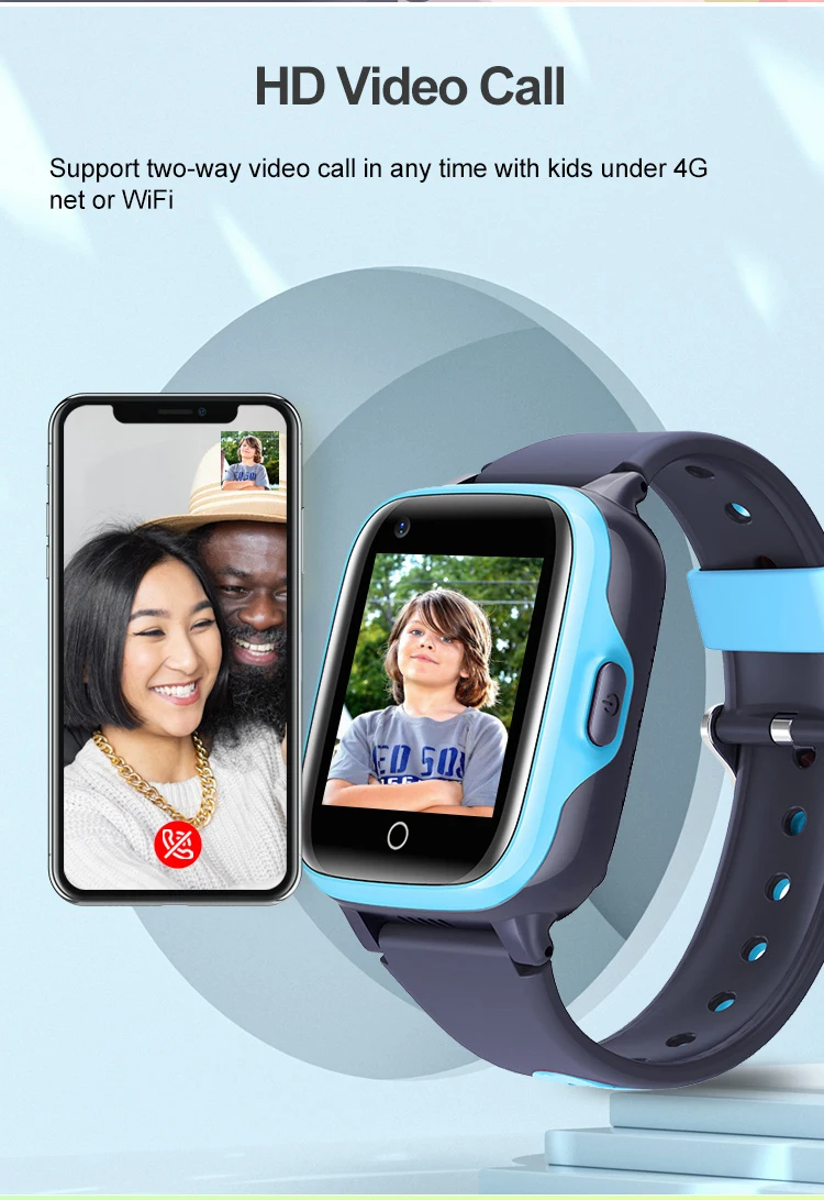 Real time location gps kid tracker smart wristwatch low price 4G video calling wrist watch phone for kids best christmas gift