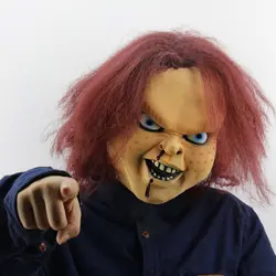 Partycool Scary Creepy Children Kids Halloween Party Face Mask Masquerade Cosplay Party Props Horror Baby Chucky Ghost Doll Mask