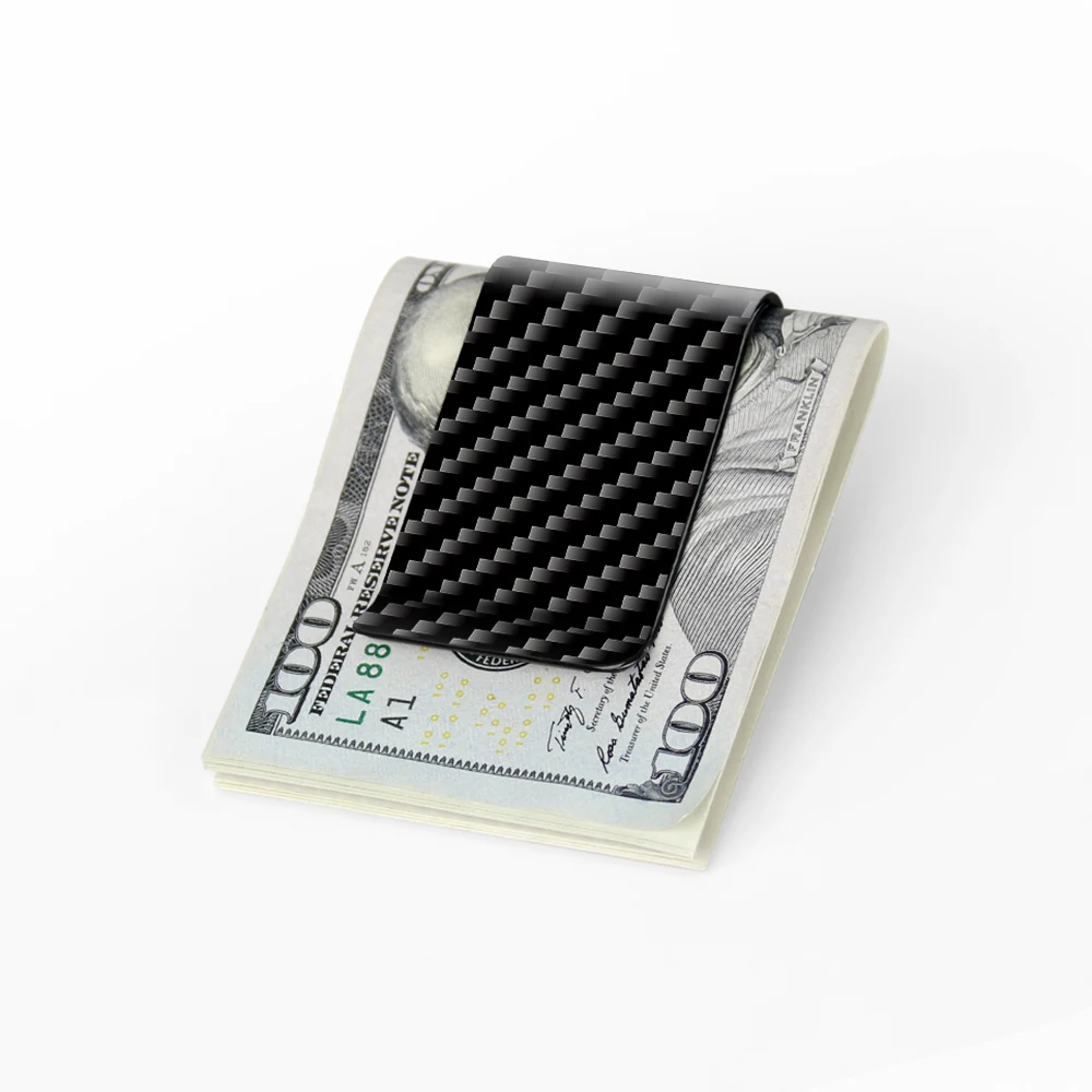 Factory Price Money Clip Front Pocket Wallet Slim 3K Carbon Fiber Money Clip Holder