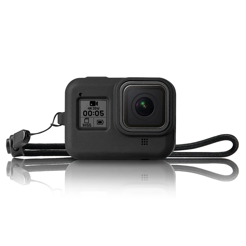  2 вида цветов Мягкий силиконовый чехол для экшн-Камеры GoPro Hero 8 защитный с полным покрытием плавающая Водонепроницаемая Экшн-камера подводной съемки на глубине аксессуары телефонов из зернистой