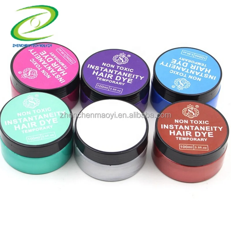 Fashional disposable temporary hair dye in cans blue organic hair dye cream easy use