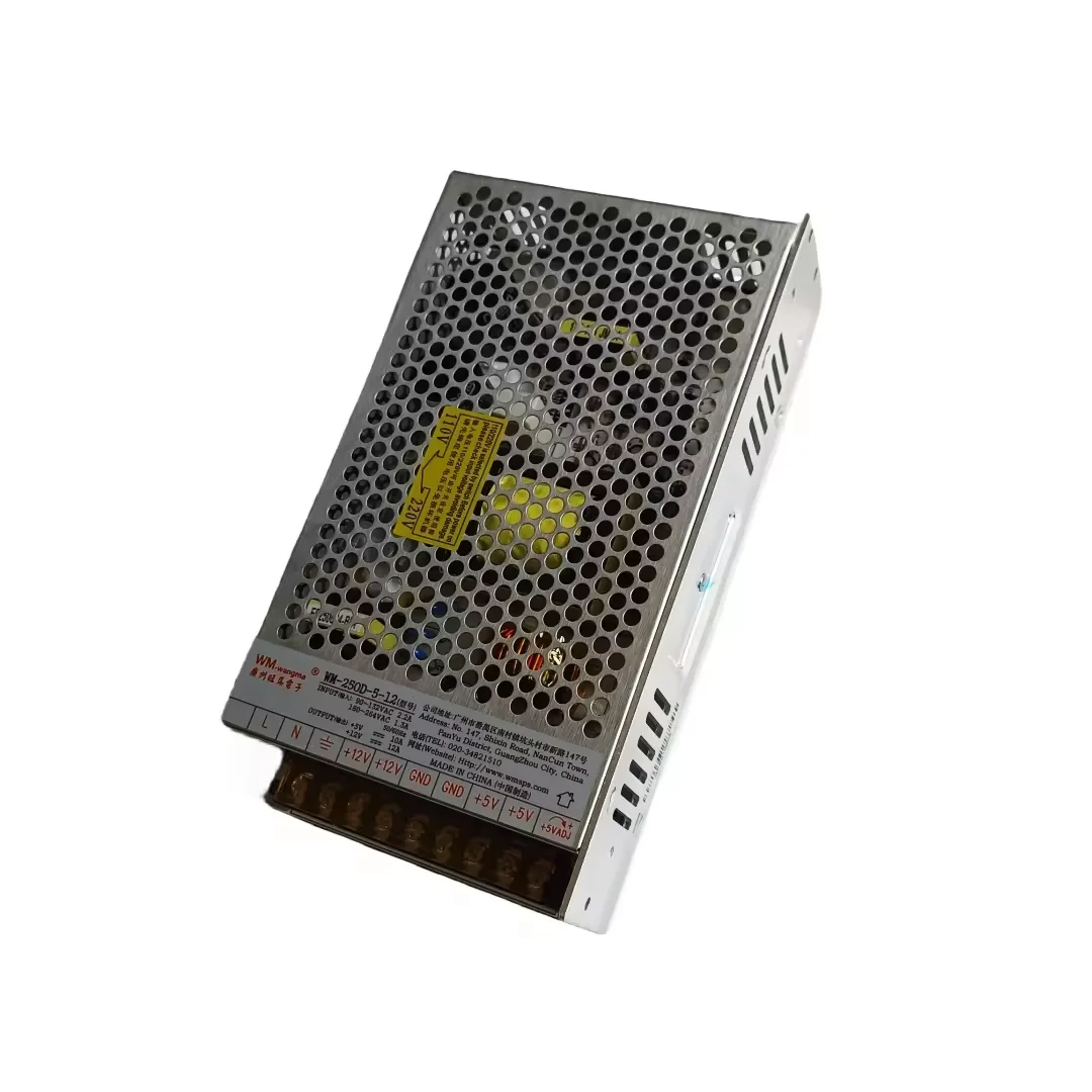 Power Supply WM-250D-5-12 input 90-132VAC 2.2A 180-264VAC 1.3A12V output 12A Switching Power box