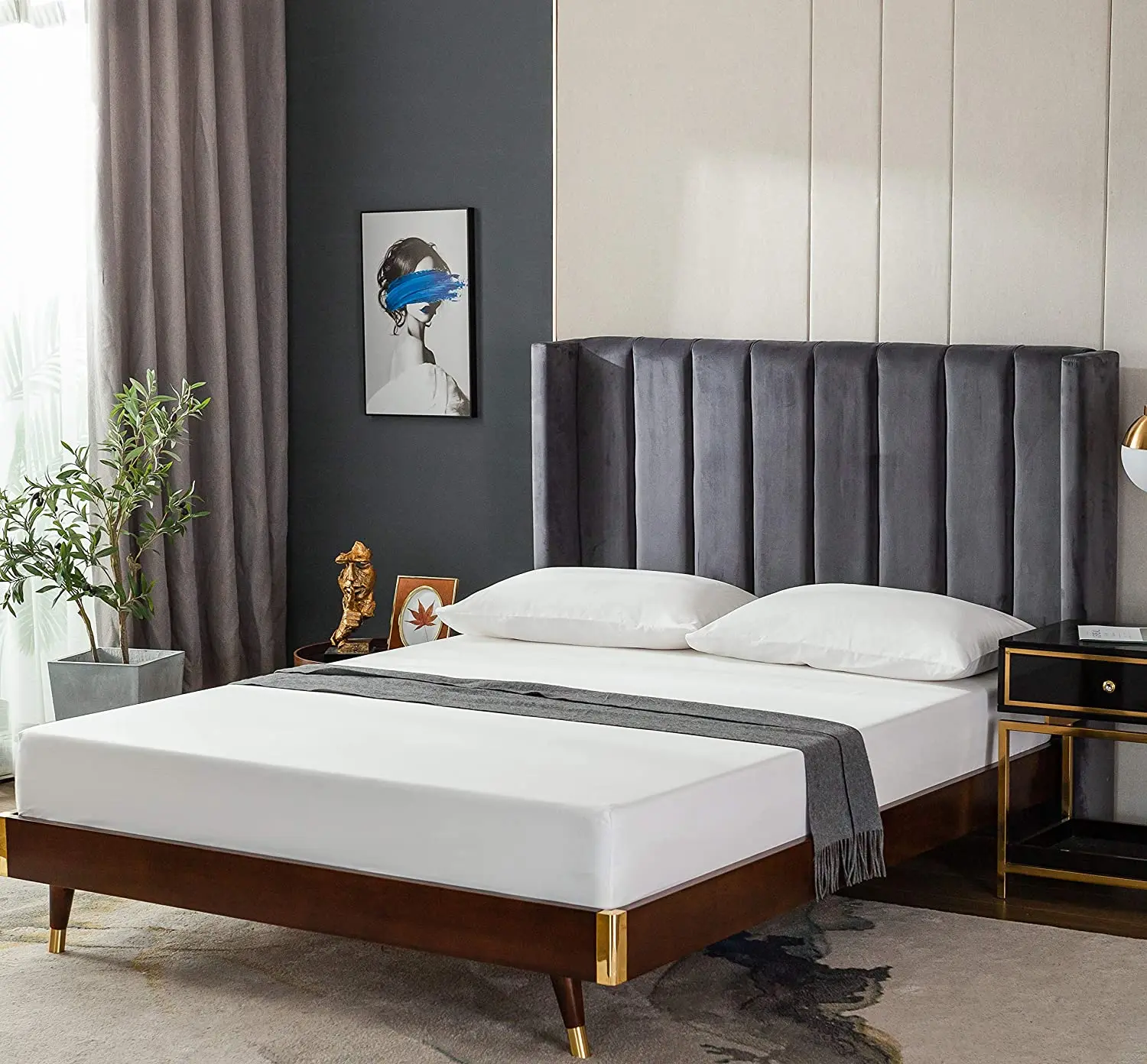 Hotel Textil Bed Linen White 180TC 100% Cotton Queen size Bedsheet set