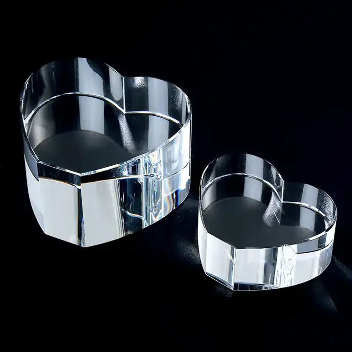 wholesale sublimation blank crystal photo frame Personalized Custom round crystal photo frame for wedding gifts