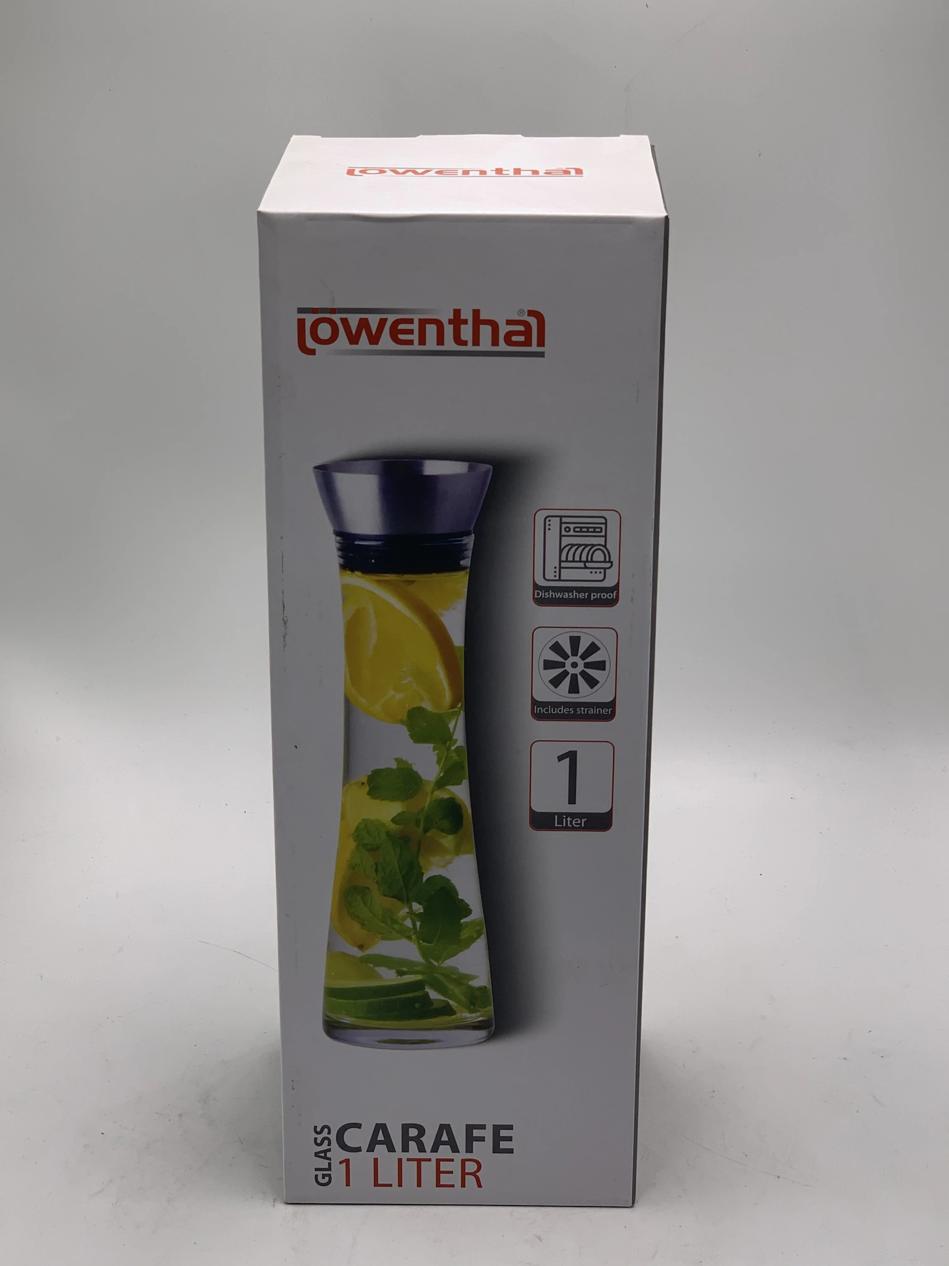 White 1L Glass Box CLASSIC Tableware Jug Water Pots & Kettles Glass Pitcher Gifts Glass Business Sustainable 1050 ML 1000pcs