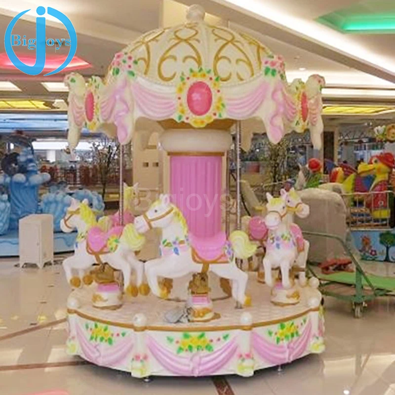 Attraction 6 Seats Kiddie Loyal Carousel Children Shopping Arcade Amusement Park Rides Carousel Horse For Sale