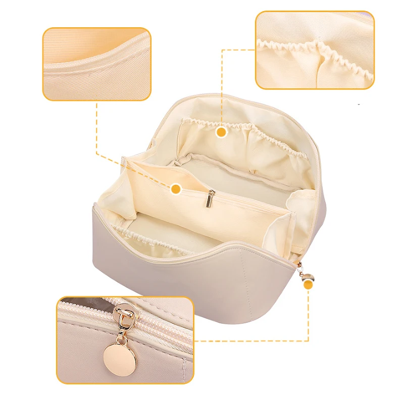 2024 Custom Vegan Leather Ladies Storage Bags For Women Cosmetic Cases waterproof bag