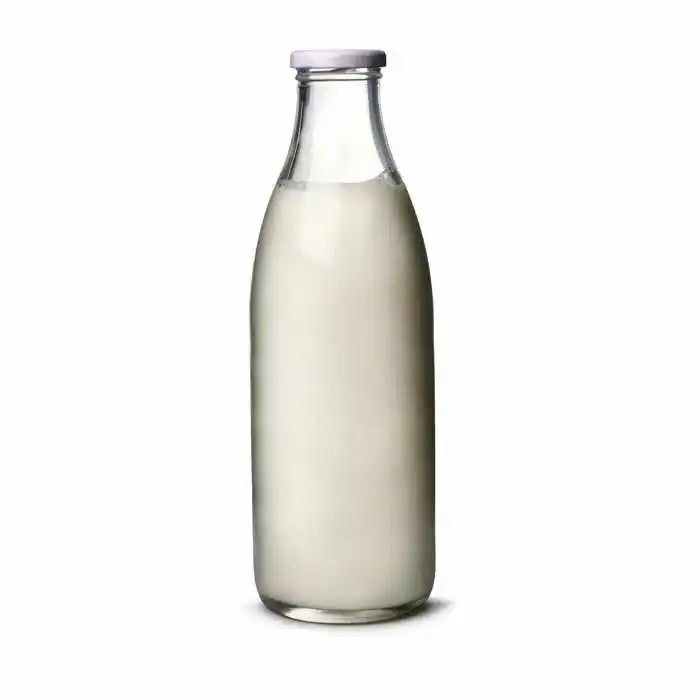 Empty round Screen Printing Juice Bottles Soft Drink Beverage 1000ml Milk juice drink soy yogurt Glass Bottle  with metal lid