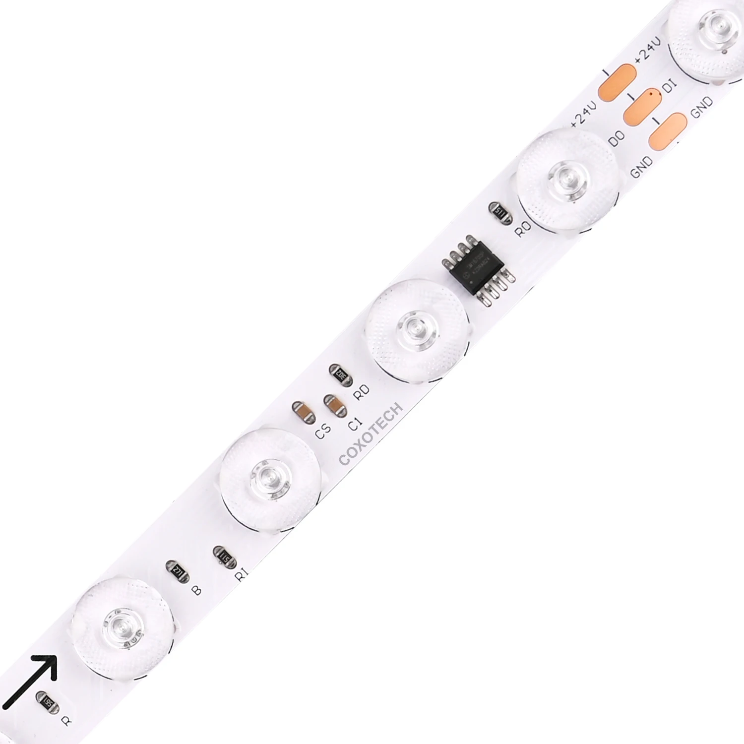 42 светодиода 24 В цифровой RGB гибкая Светоотражающая Светодиодная лента