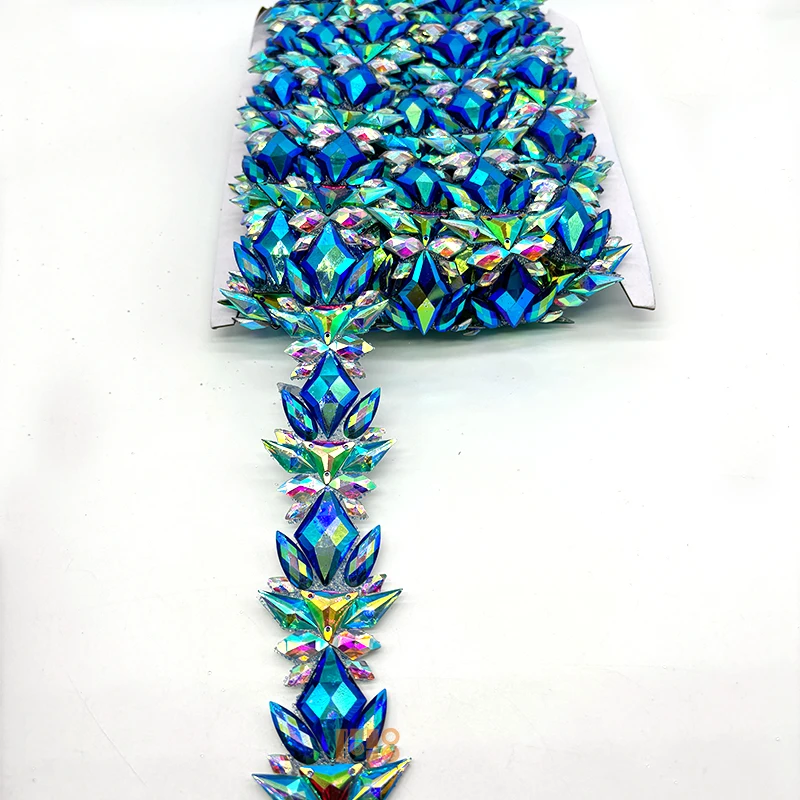 2025 Crystal Rhinestone Hot Fix Appliques Trims for Carnival Samba Dressing Hot Decorative Accessory