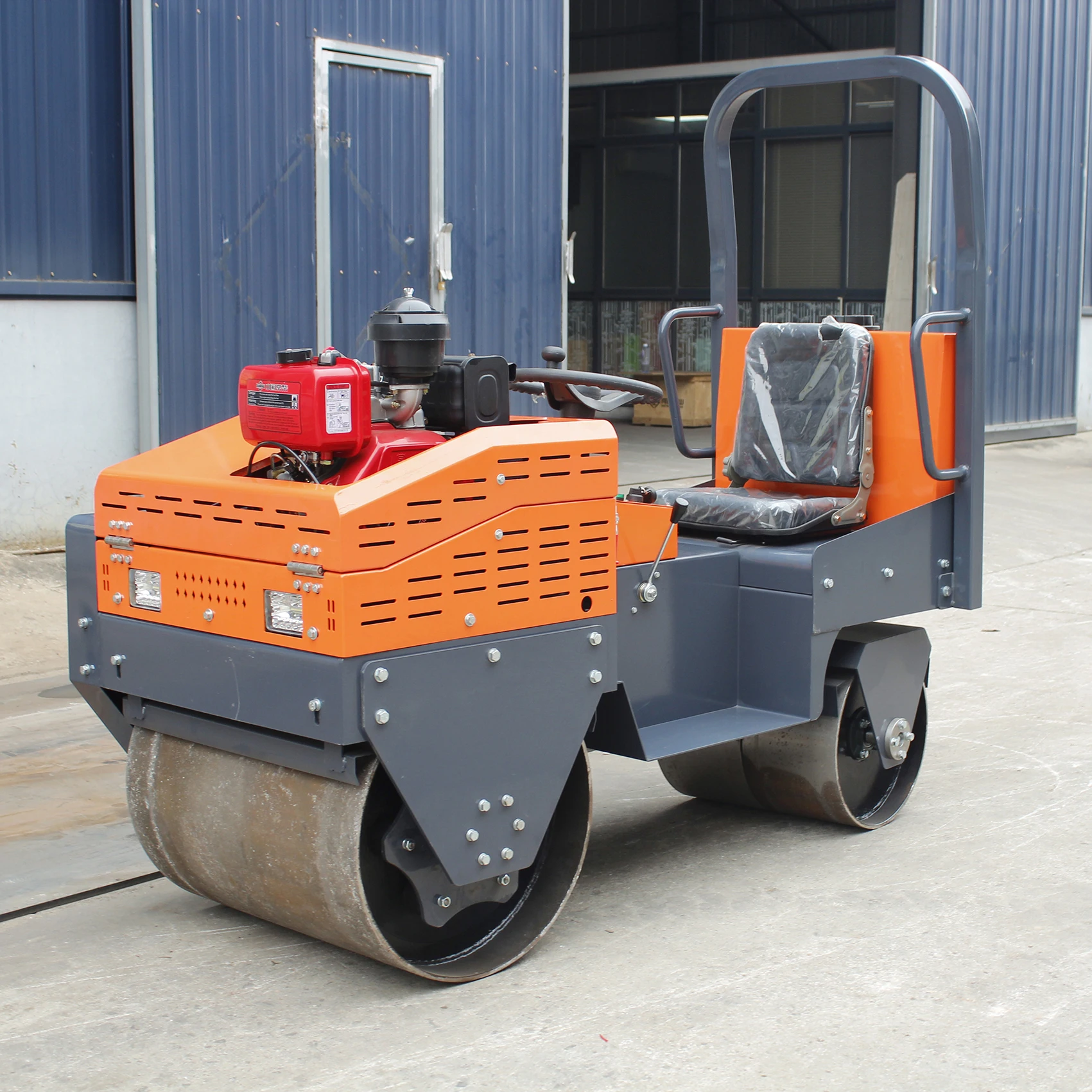 1 Ton 1.5 Ton 2 Ton Diesel Tandem Two Wheel Asphalt Concrete Vibratory double drum Road Roller compactor Price