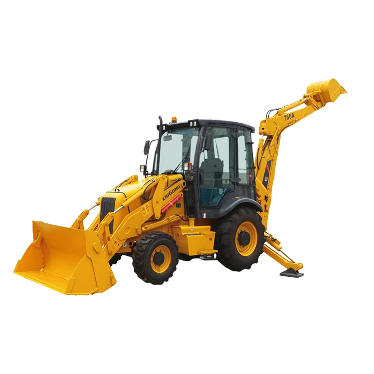 4X4 Backhoe Loader CLG777 70kw 0.3m3 digger capacity  1m3 bucket capacity in stock