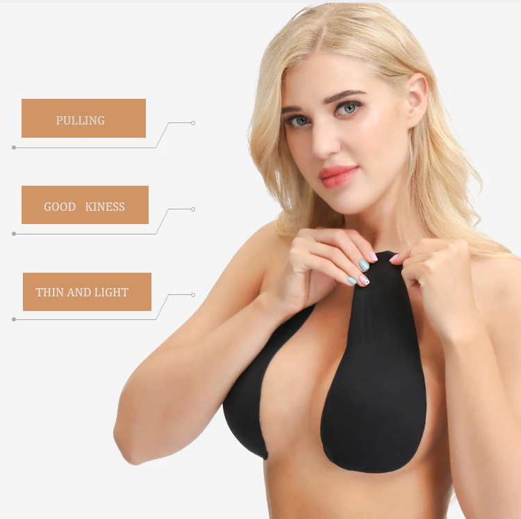 
Dresses Adhesive Petal Hot Sticky Bra Set Invisible Breast Pads Gel With Silicone Nipple Cover Wemade Nipple Free Bra 