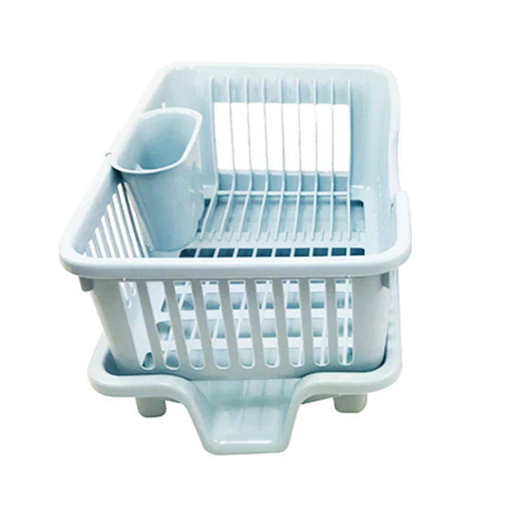 Plastic Dish Rack With Cover For Kitchen
