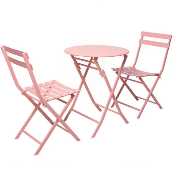 
fold steel table set for outdoor and indoor 