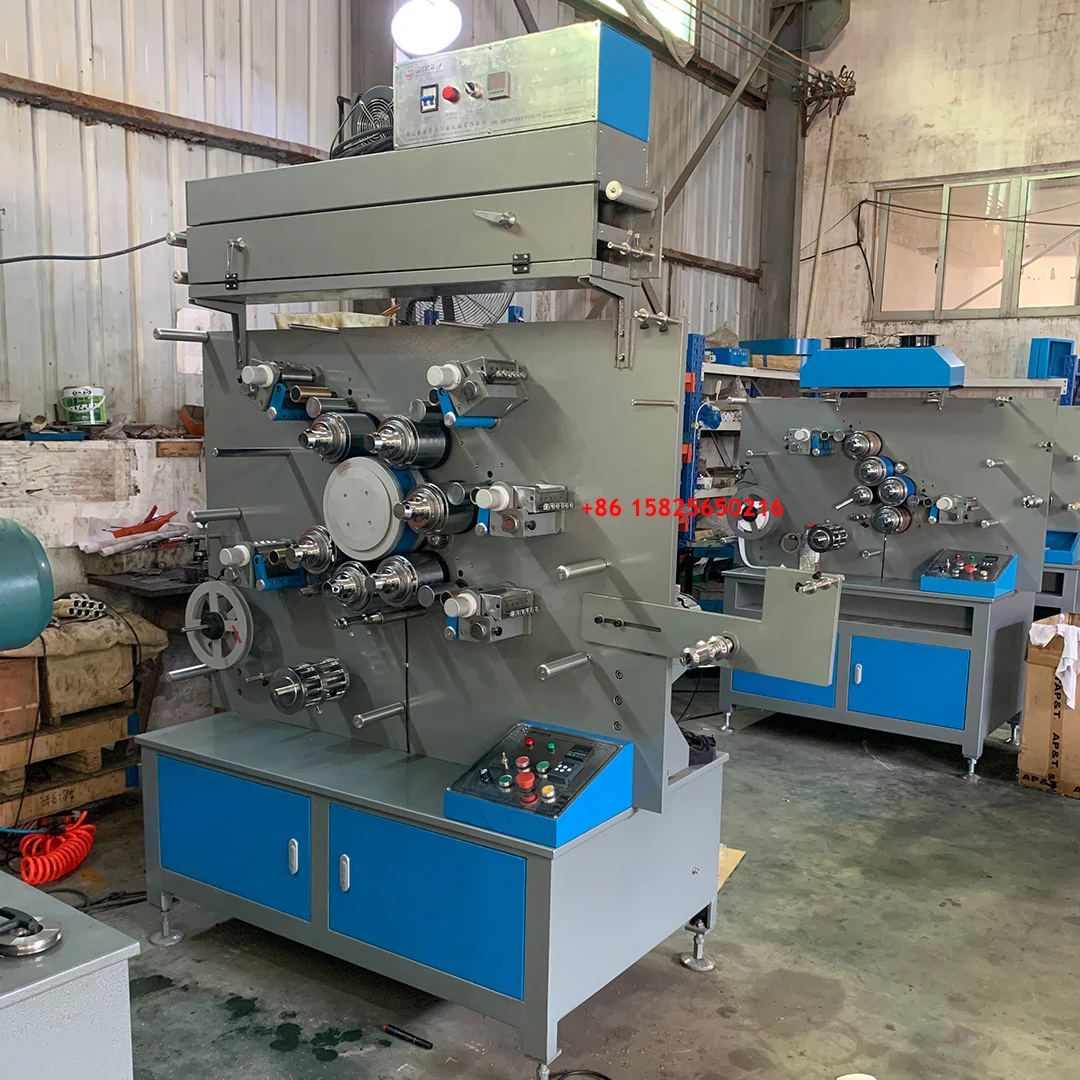 Factory Price Nylon Taffeta Label Printing Machine,  Five Colors Rotary Care Label Printing Equipment for Satin Ribbon(JS-1041B)
