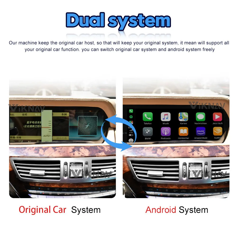 12.3 inch Android Car radio for Mercedes BENZ S Class W221 W216 CL 2005-2013 Multimedia Player Android Auto Carplay Head Unit